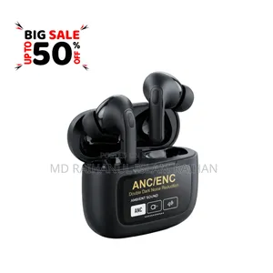 A9 Pro স্মার্ট টাচ স্ক্রিন ওয়্যারলেস এয়ারবাডস – একটিভ নয়েজ ক্যান্সেলেশন