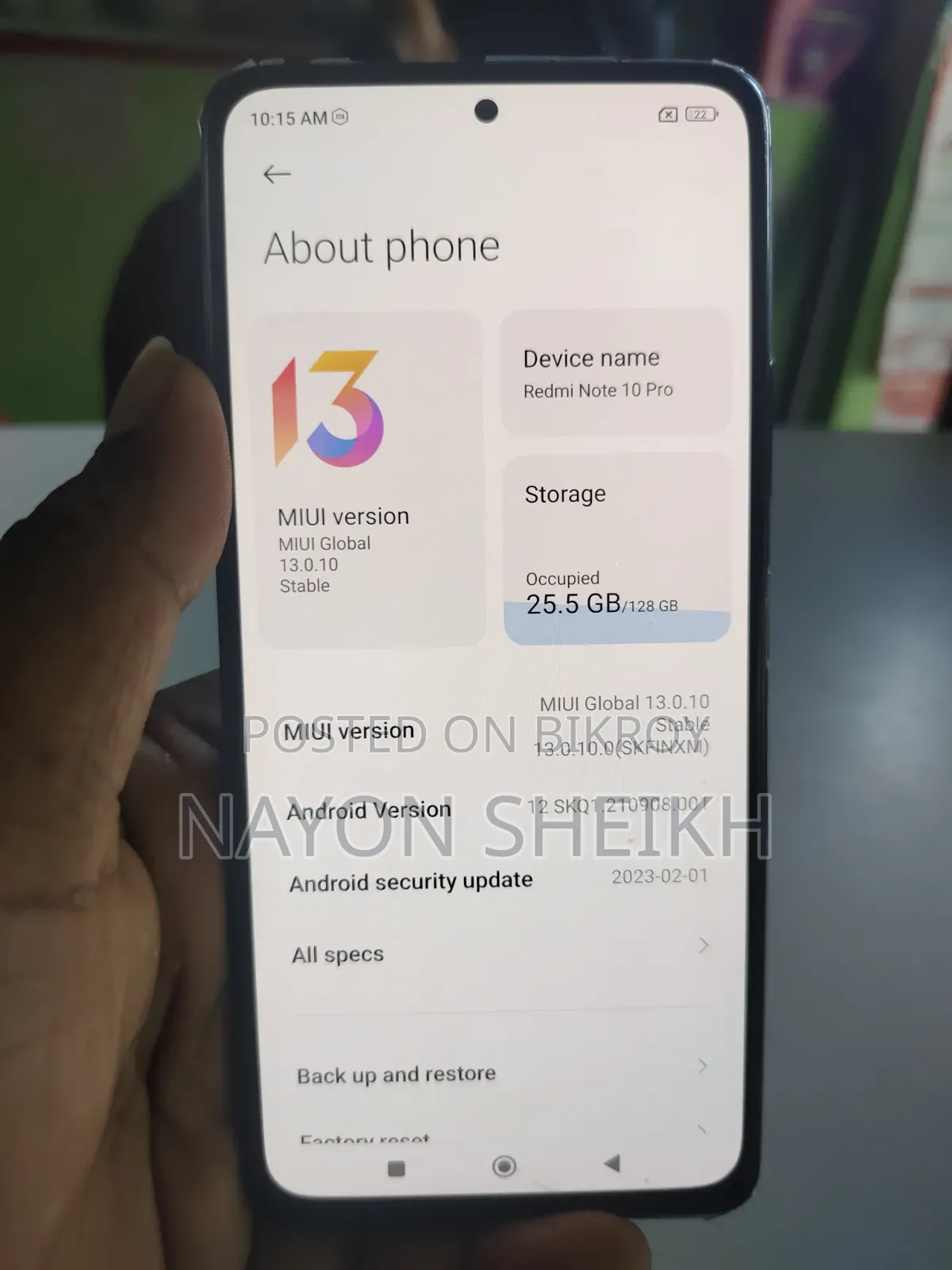 Xiaomi Redmi Note 10 Pro 128 GB Black