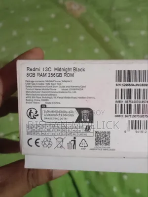 Xiaomi Redmi 13C ২৫৬ জিবি ব্ল্যাক