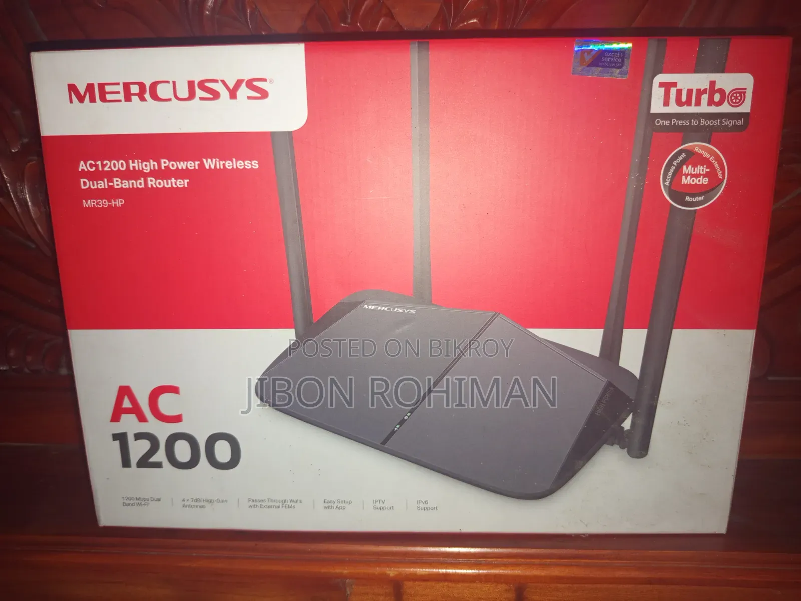 Mercusys MR39-HP 1200Mbps Dual Band Turbo WiFi 5 Router