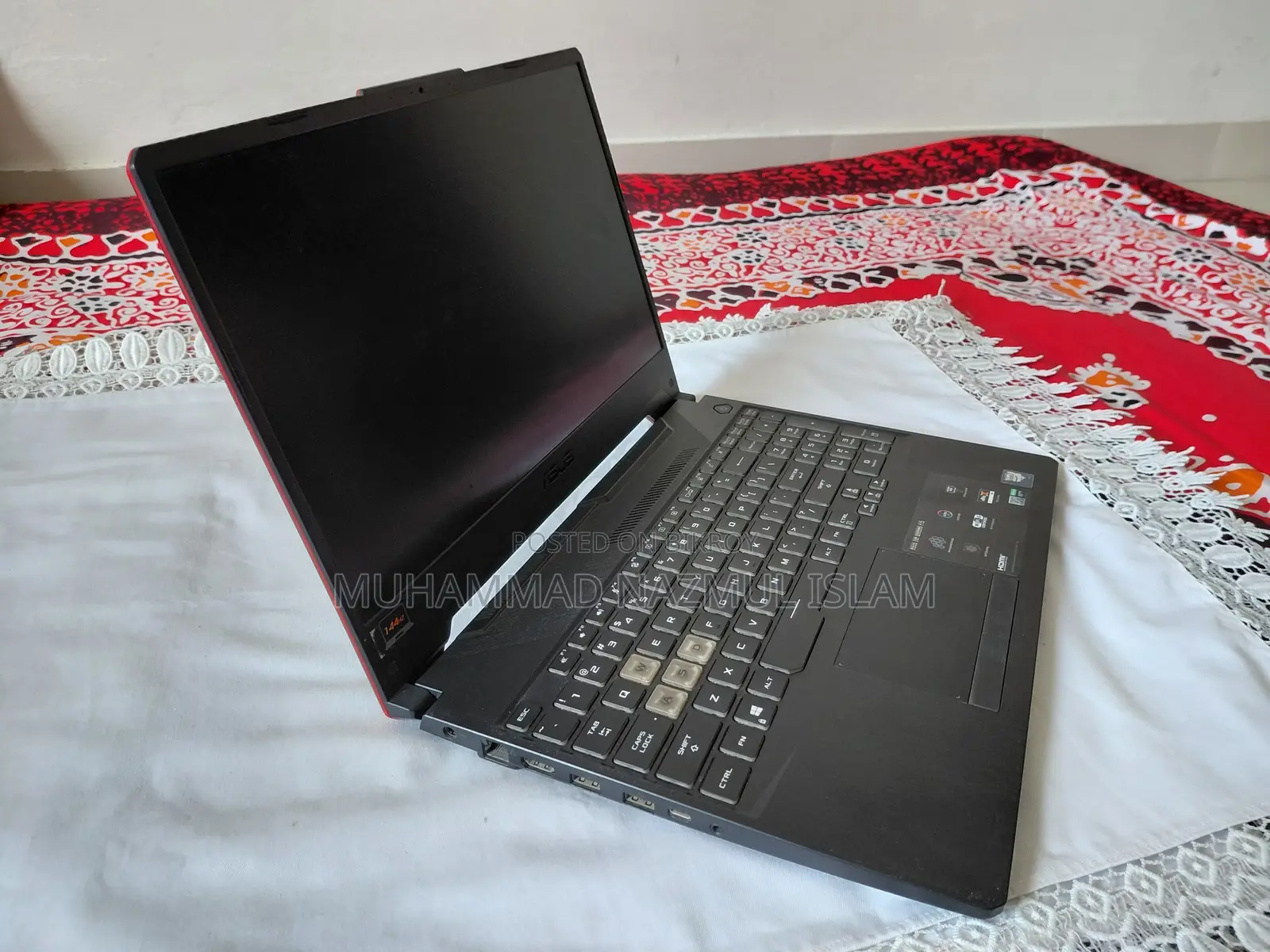 ল্যাপটপ ASUS TUF Gaming F15 16GB Intel Core I5 HDD+SSD 1T