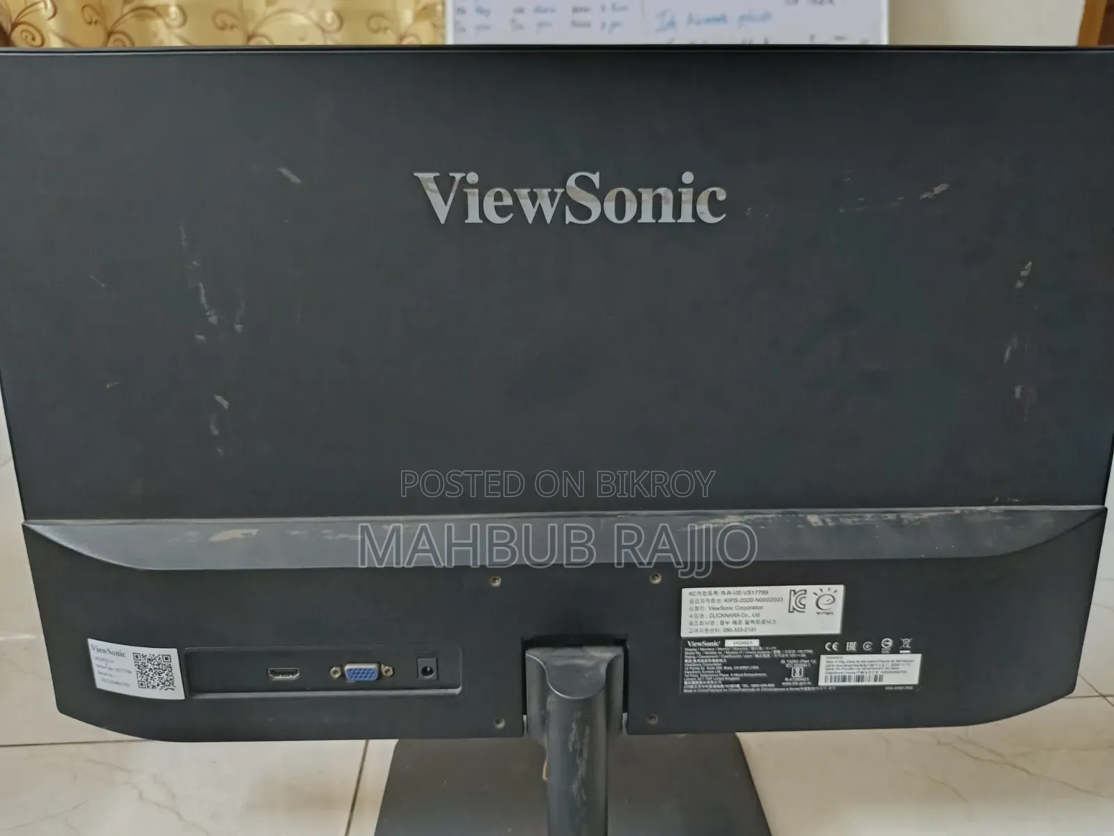 Monitor ViewSonic VA2432-H 75HZ 24 Inch Monitor