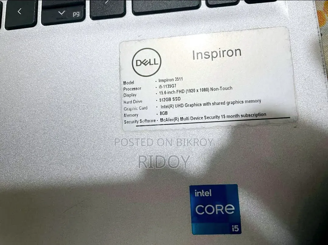 Laptop Dell Inspiron 15 3000 4GB Intel Core I5 SSD 256GB