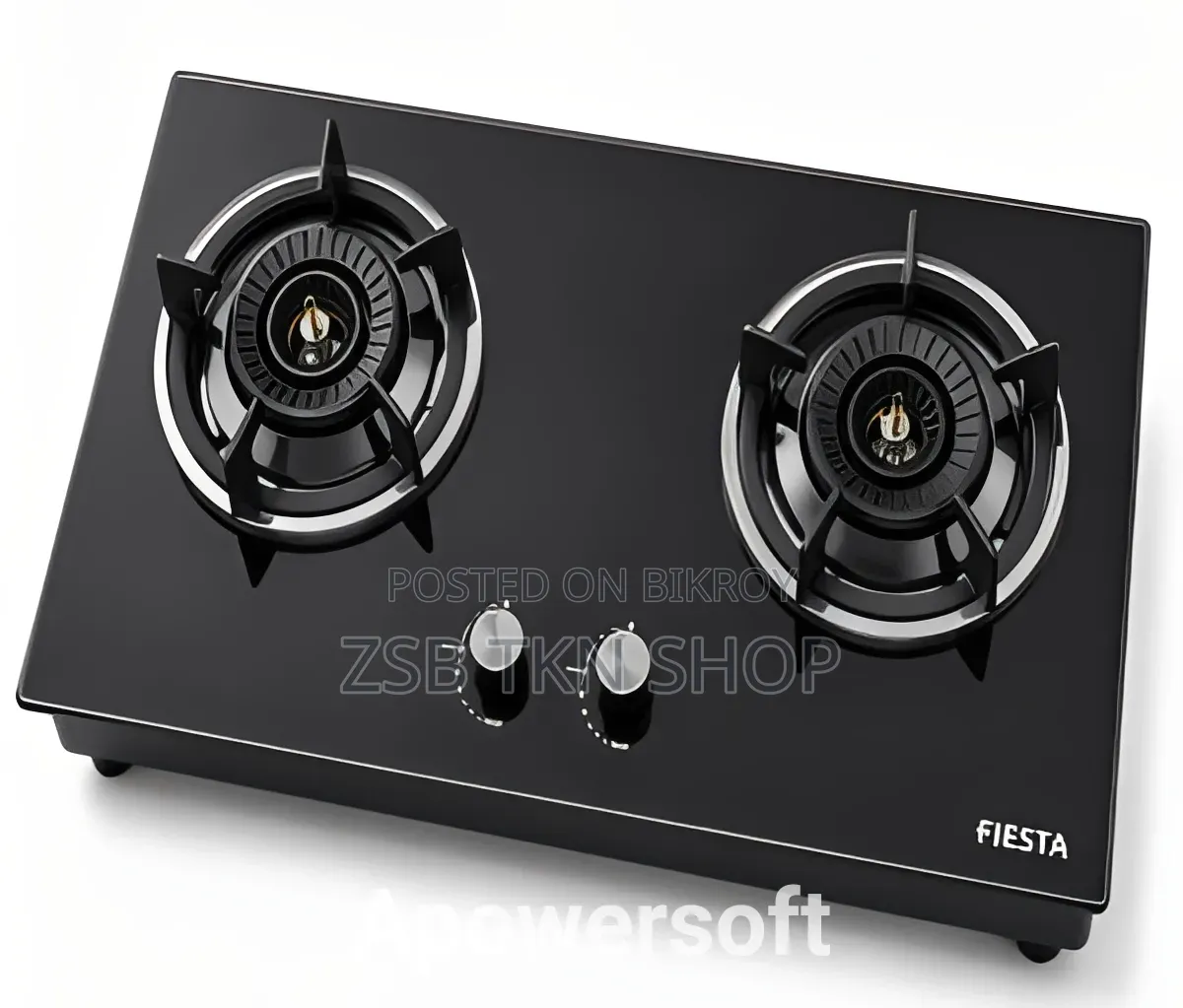 FIESTA H9T Table Top Gas Stove 2 Burner Black