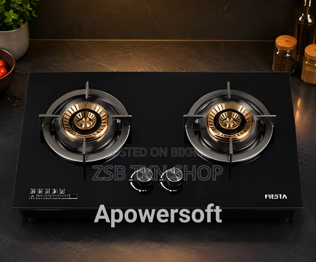 FIESTA H9T Table Top Gas Stove 2 Burner Black