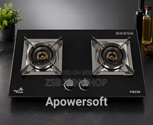 FIESTA H9T Table Top Gas Stove 2 Burner Black