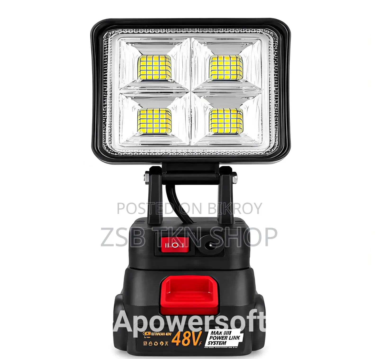 48V Rechargeable LED Work Light – Portable Adjustable Flood Light