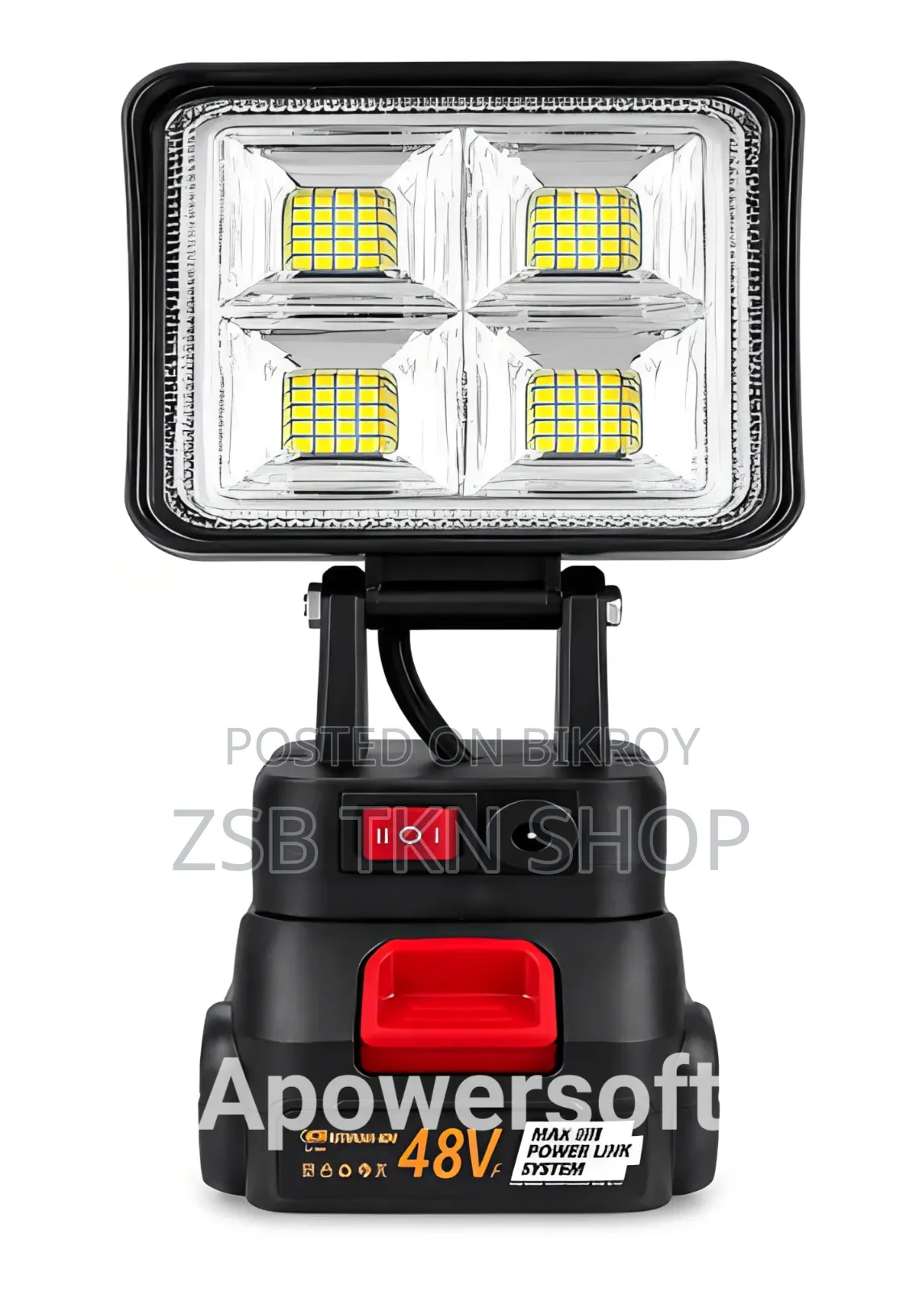 48V Rechargeable LED Work Light – Portable Adjustable Flood Light