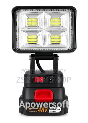 48V Rechargeable LED Work Light – Portable Adjustable Flood Light
