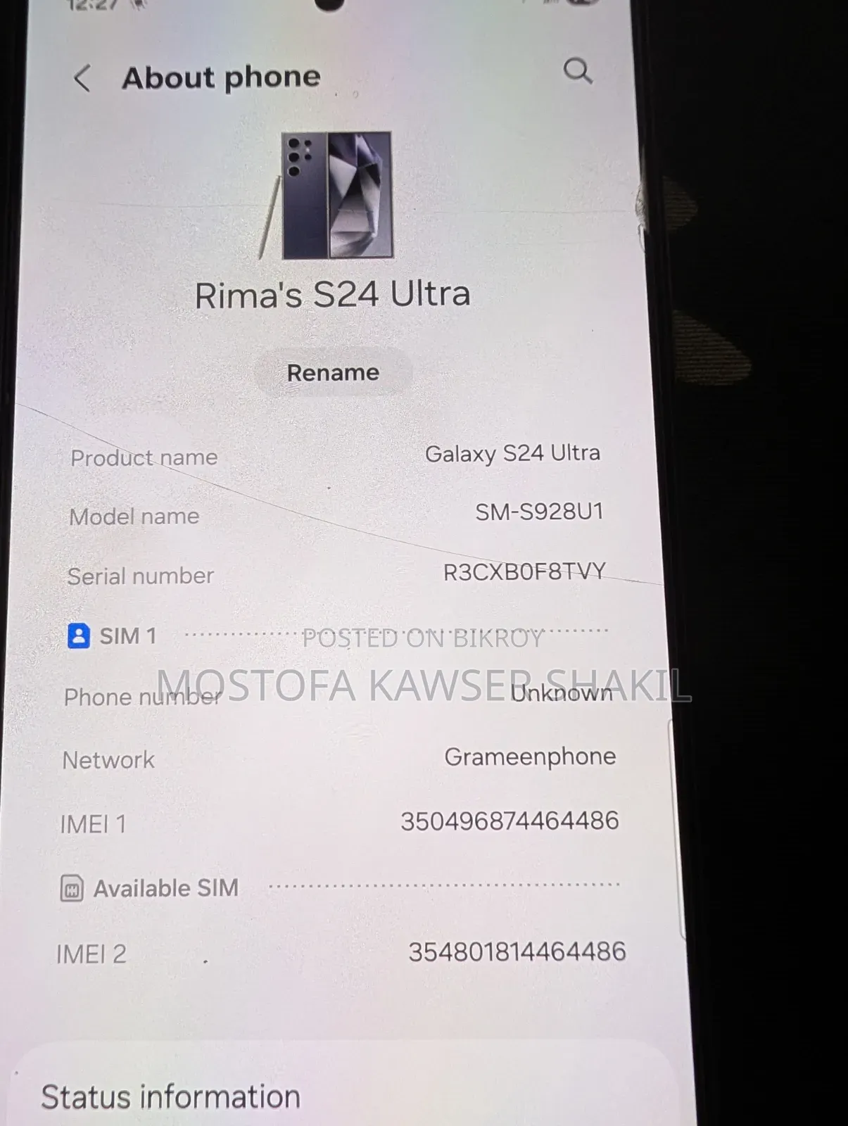 Samsung Galaxy S24 Ultra 256 GB Black