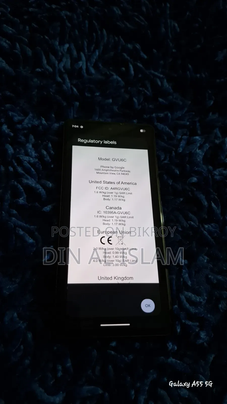 New Google Pixel 7 128 GB Black