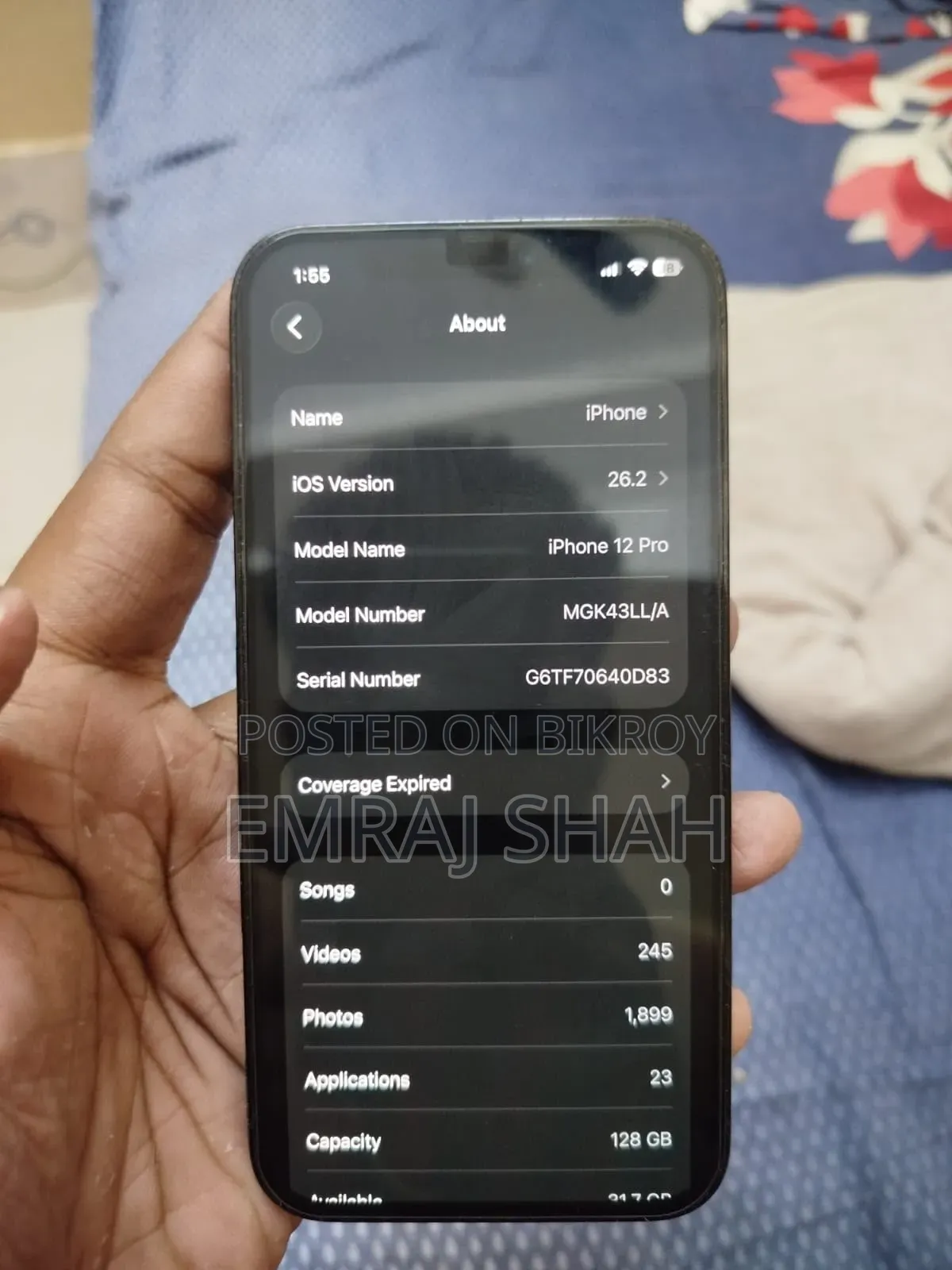 অ্যাপল আইফোন ১২ প্রো ১২৮ জিবি ব্লু