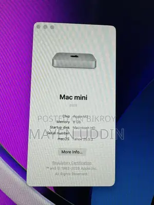 Desktop Computer Apple Mac Mini M2 8GB Apple M2 SSD 256GB