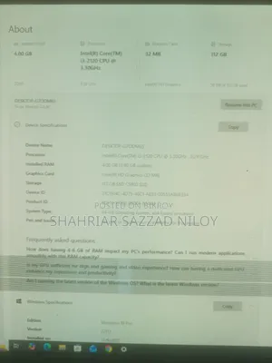 Desktop Computer 4GB Intel SSD 128GB