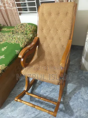 Luxury Teak Wood Rocking Chair For Sale