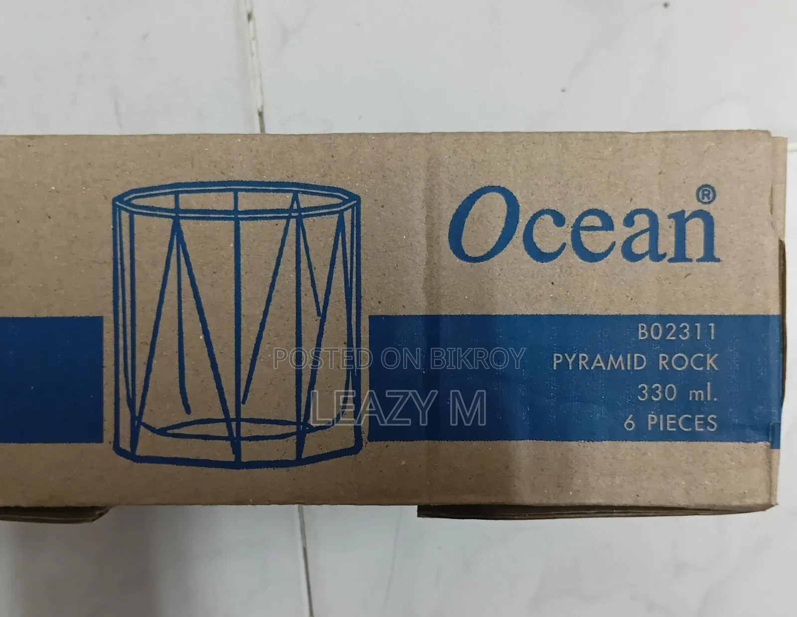 Ocean Pyramid Rock গ্লাস সেট (৬ পিস, 330ml) – Made in Thailand