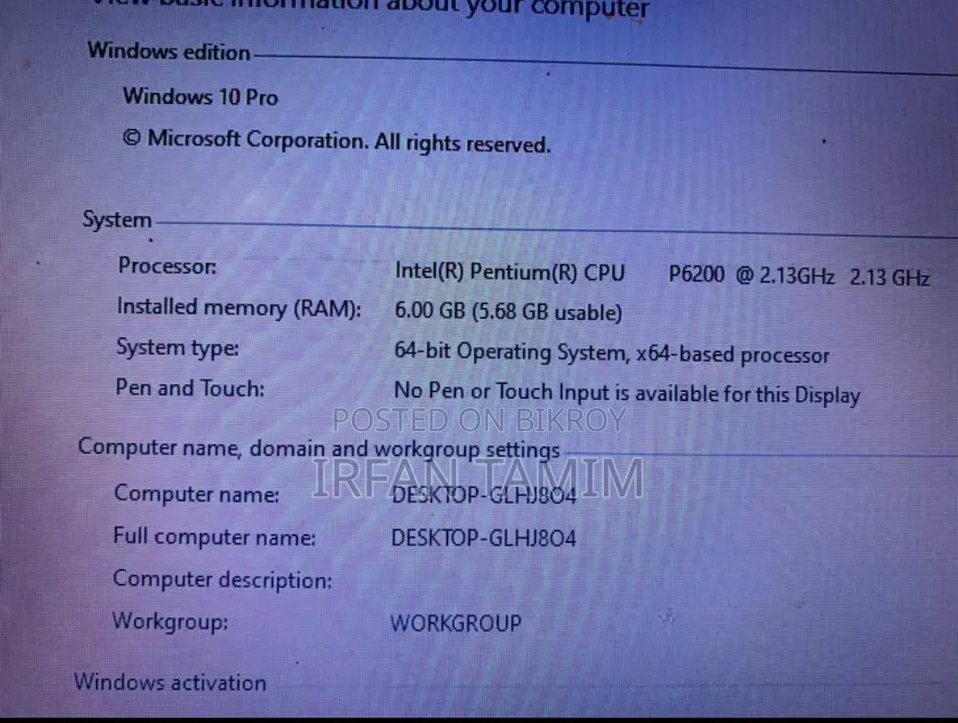 Laptop Acer Aspire 5733Z 6GB Intel Pentium SSD 128GB