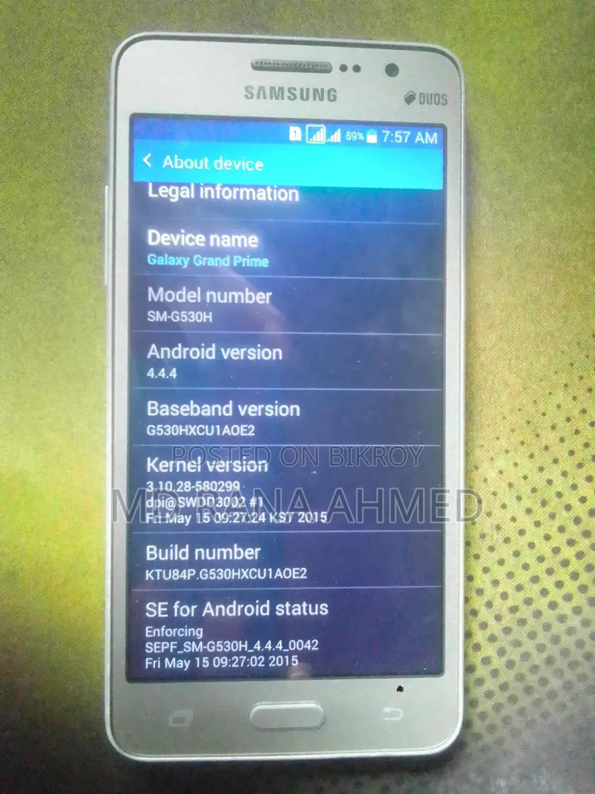 Samsung Galaxy Grand Prime 8 GB Gray