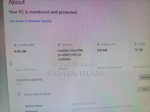 Desktop Computer 8GB Intel Core I3 SSD 128GB