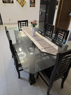 A table with six chairs