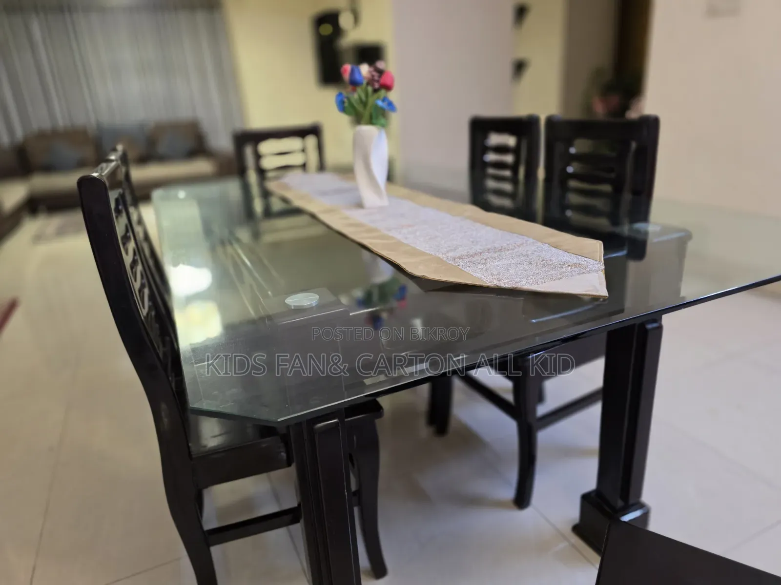 A table with six chairs