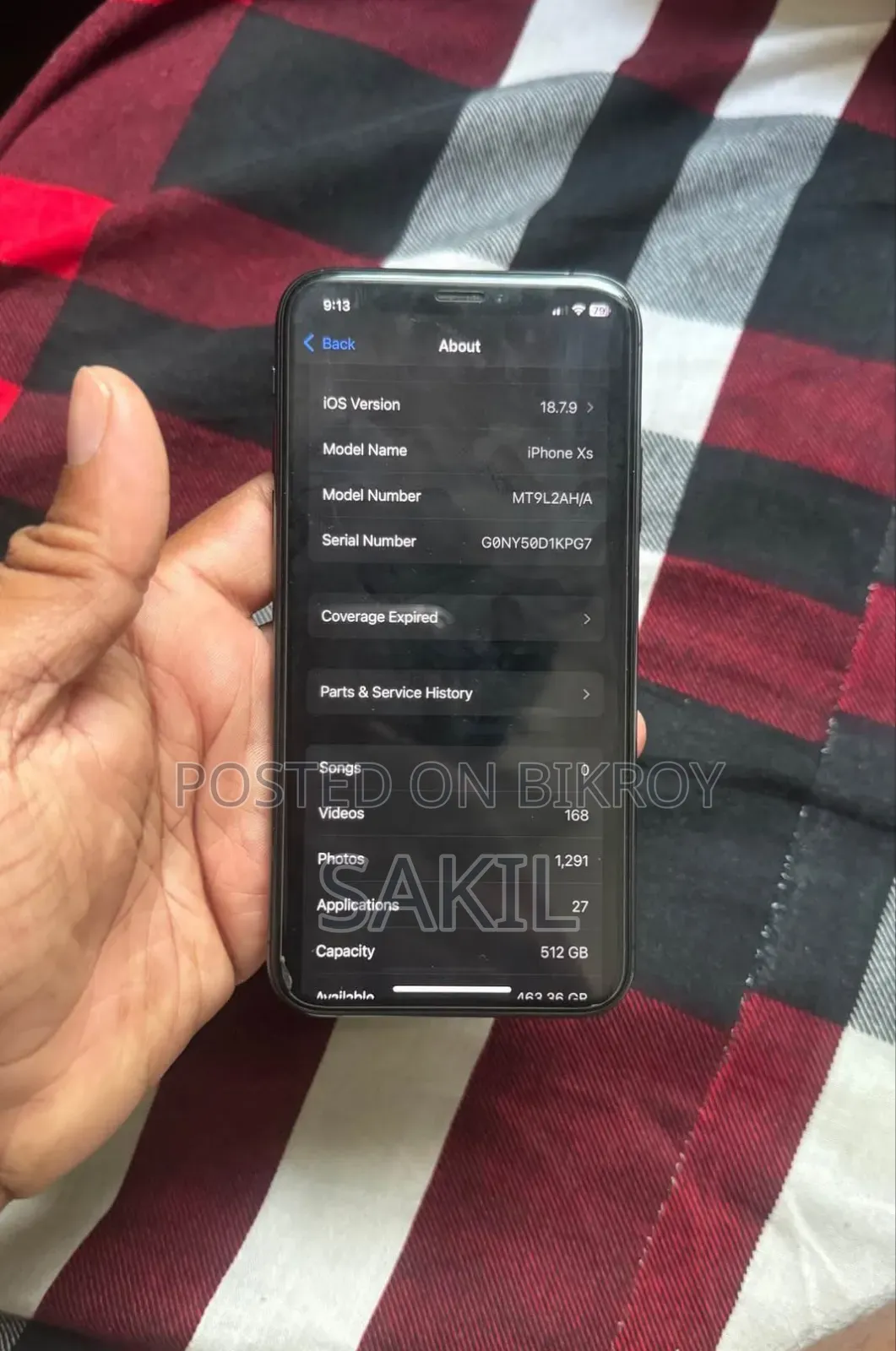 অ্যাপল আইফোন এক্সএস ৫১২ জিবি ব্ল্যাক