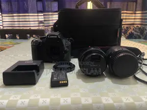 Canon 4000D Camera Box, 2 Lenses, Charger, Battery, and an SD Card