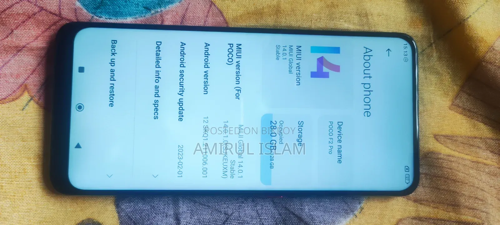 শাওমি পোকোফোন এফ২ প্রো ১২৮ জিবি ব্লু