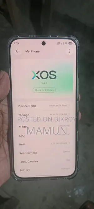 Infinix Note Edge 256 GB Silver
