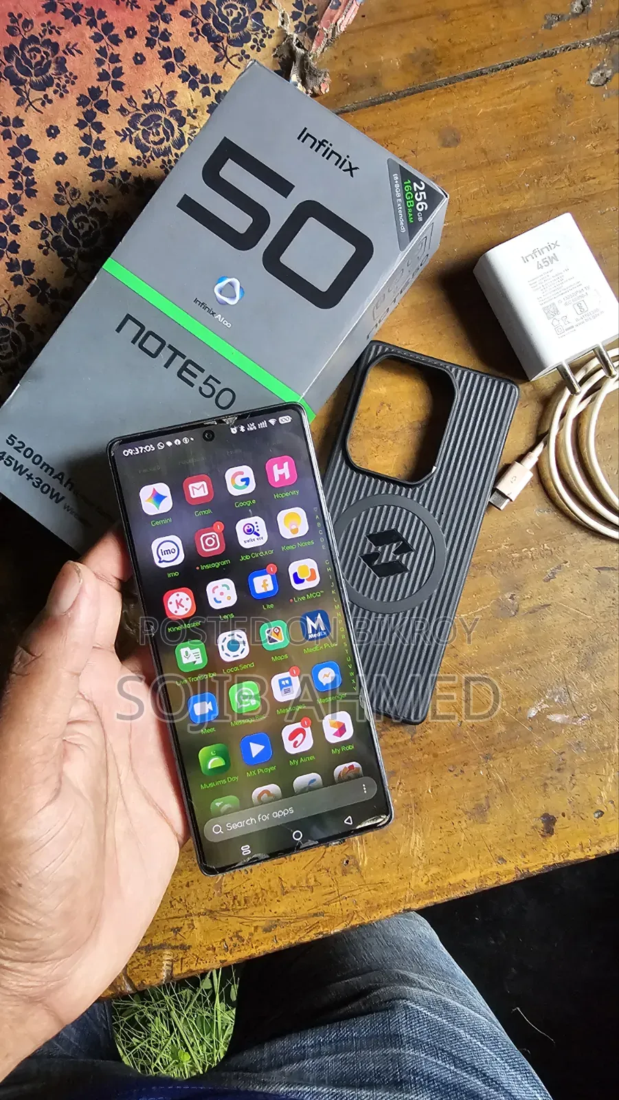 ইনফিনিক্স নোট ৫০ ৪জি ২৫৬ জিবি ব্ল্যাক