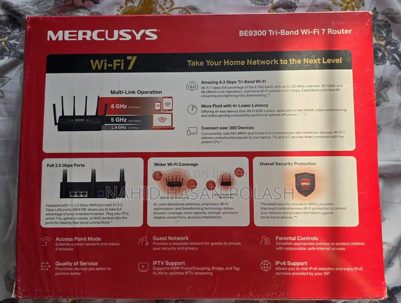 Mercusys MR47BE Tri-Band Wi-Fi 7 Router (Like New / Dubai Imported)