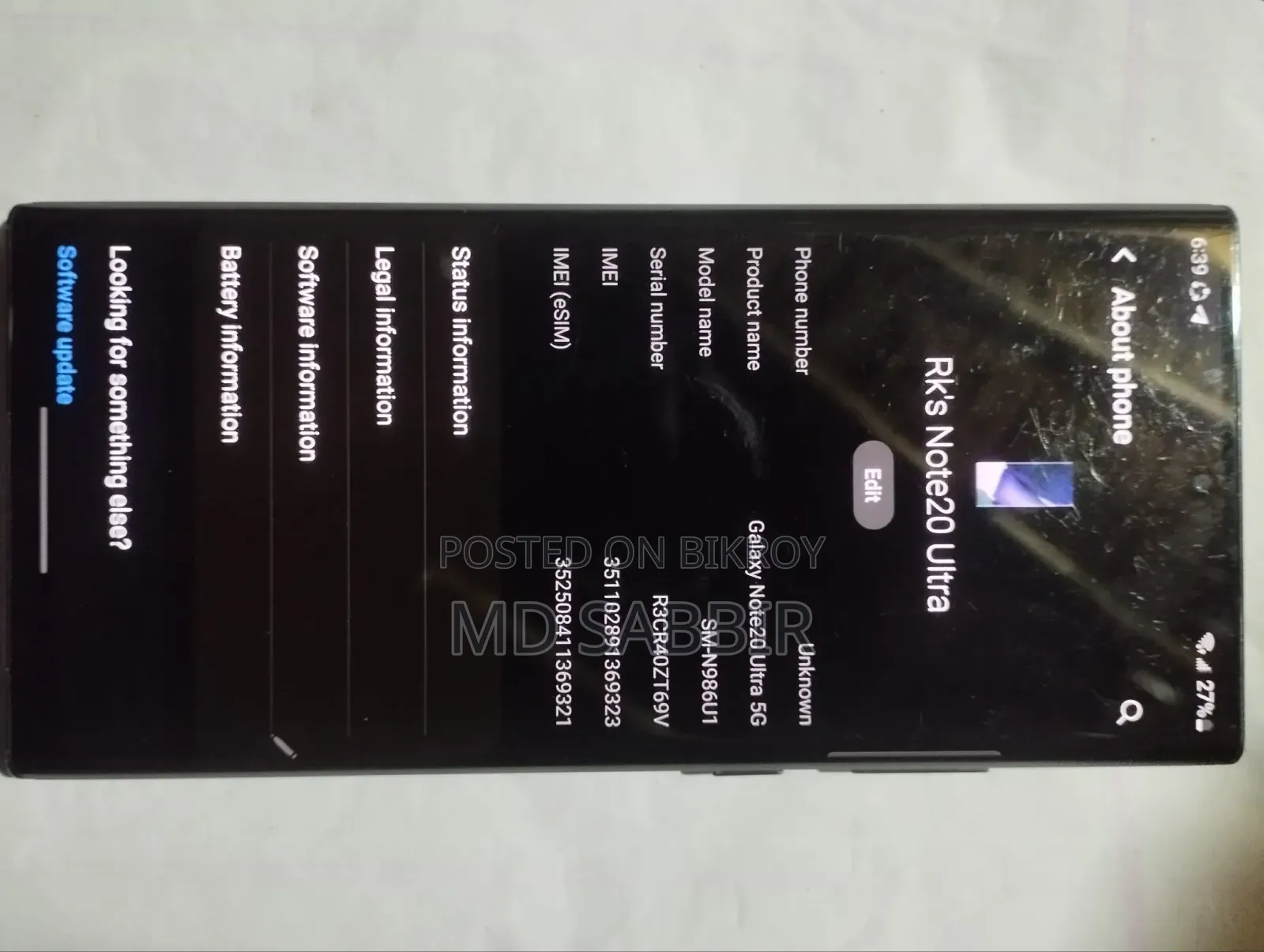 Samsung Galaxy Note 20 Ultra 5G 128 GB Black