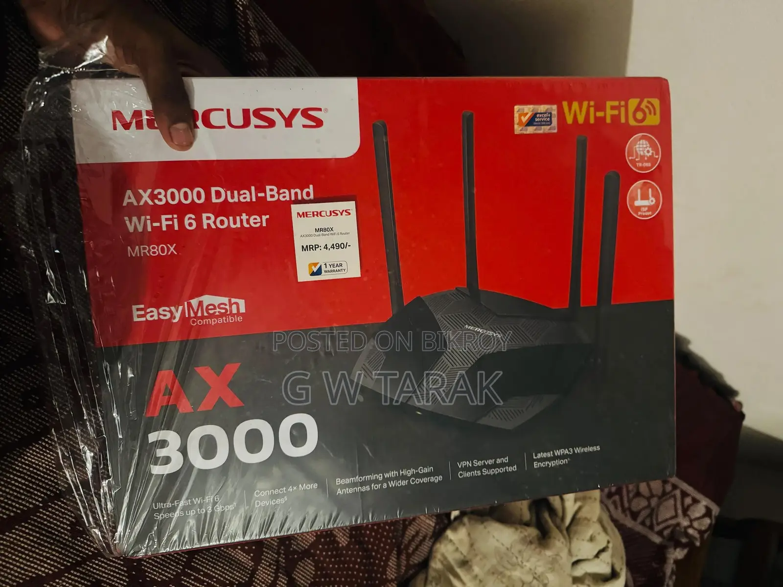 Mercusys MR80X AX3000 WiFi 6 Router - Like New Used for Two Months