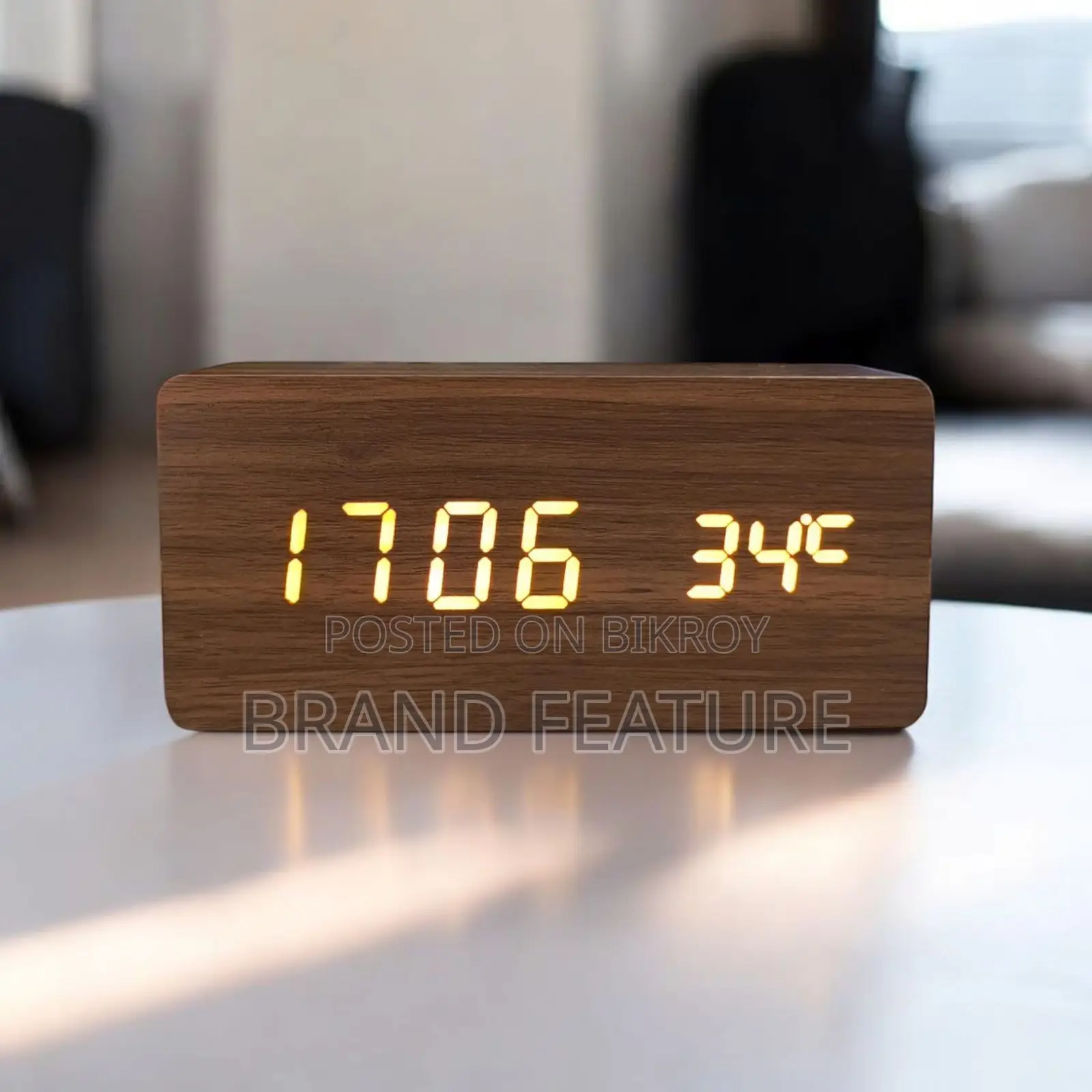 স্মার্ট Led কাঠের ঘড়ি —