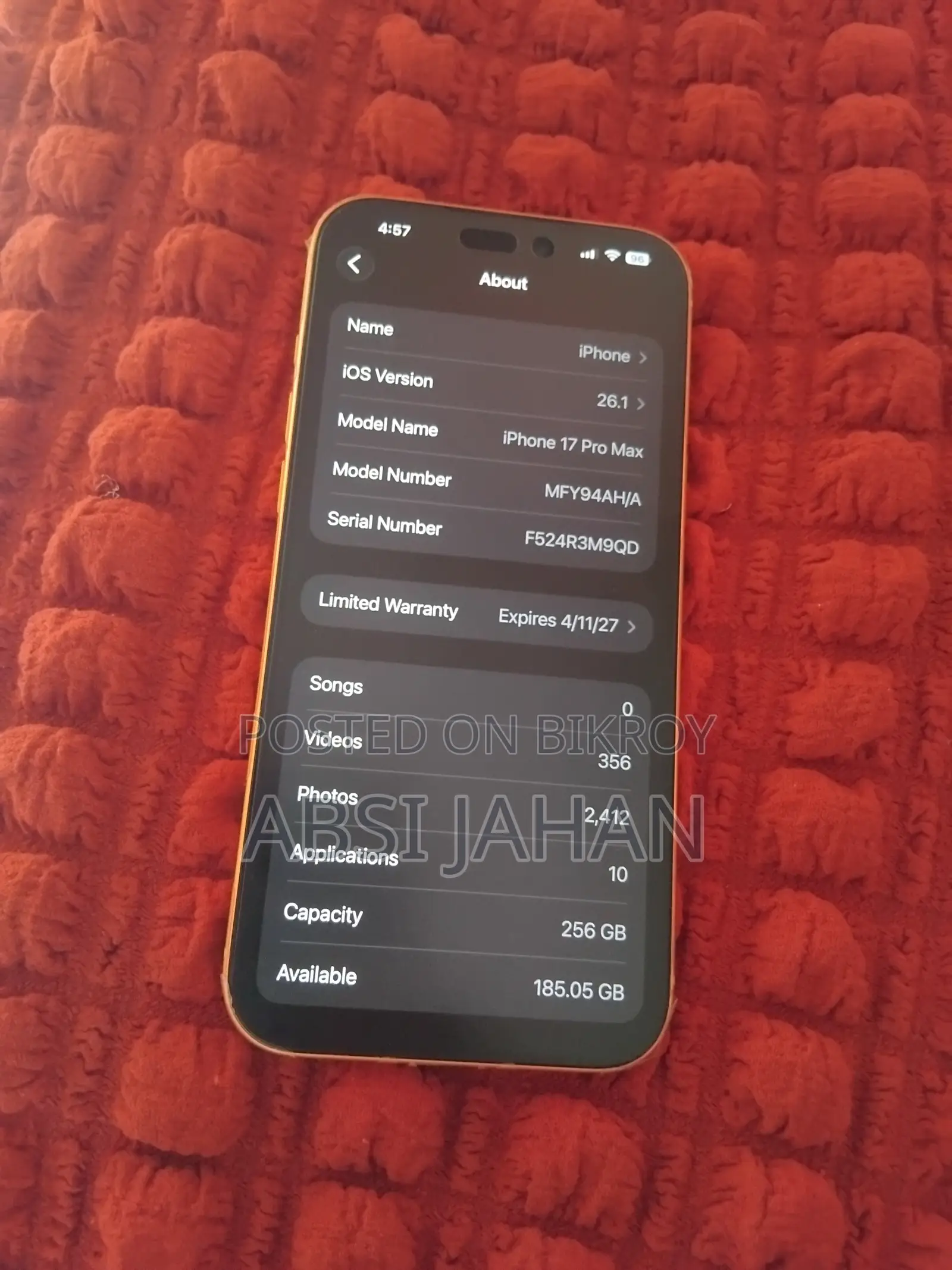 Apple iPhone 17 Pro Max 256 GB Orange