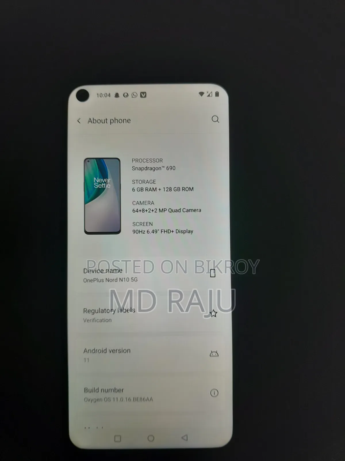 OnePlus Nord N10 5G 128 GB Blue