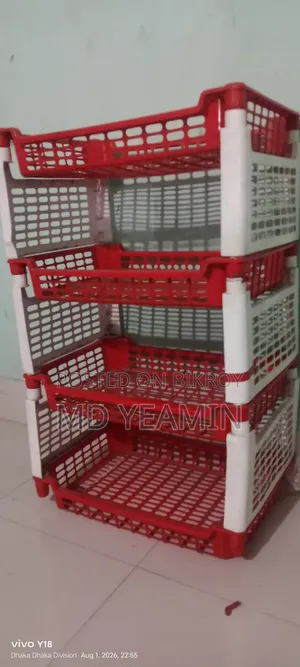 Plastic Shelf Rack + 4-Tier Plastic Rack