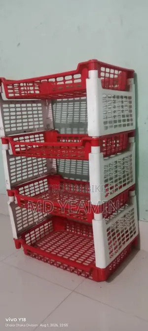 Plastic Shelf Rack + 4-Tier Plastic Rack