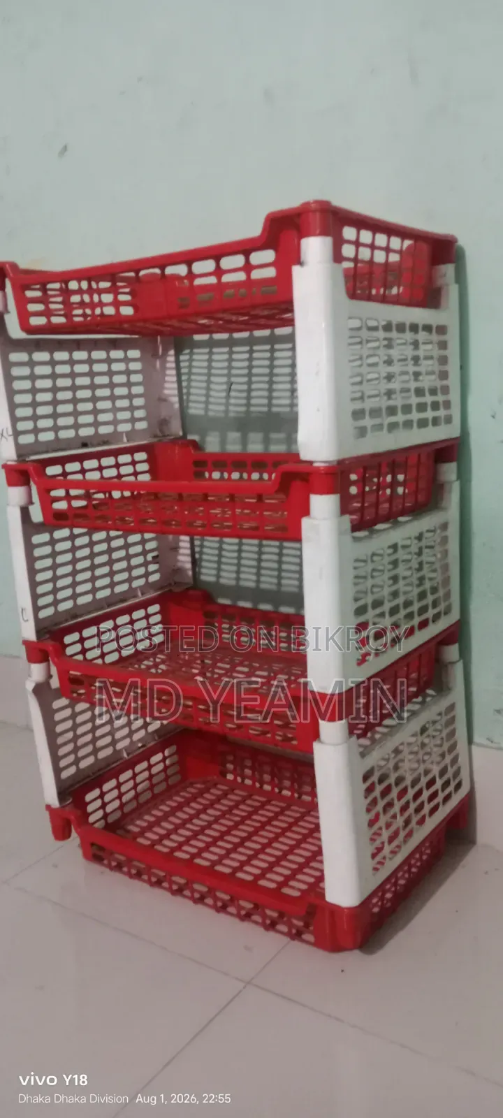 Plastic Shelf Rack + 4-Tier Plastic Rack