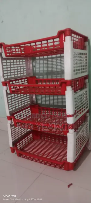 Plastic Shelf Rack + 4-Tier Plastic Rack
