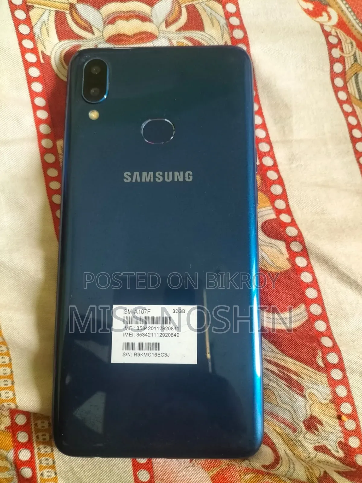 নিউ স্যামসাং গ্যালাক্সি এ১০এস ৩২ জিবি ব্লু