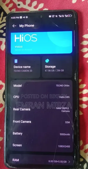 Tecno Camon 20 Pro 256 GB Black