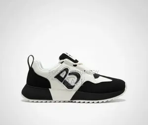Trendy Black White Casual Sneakers – Lightweight Sports