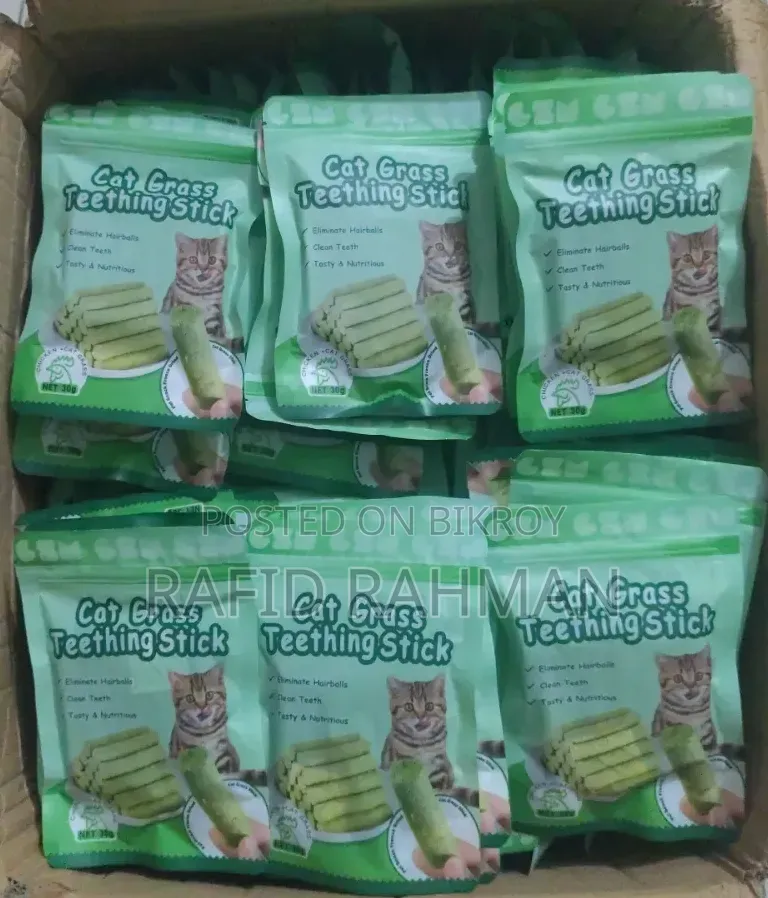 বিড়ালের ঘাস দাঁত ওঠার লাঠি (৬টি লাঠি)