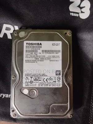 Toshiba 1TB SATA III Desktop Hard Drive (3.5") – Fully Working