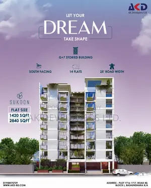 বসুন্ধরার সুকুনে ৪ বেডরুমের অ্যাপার্টমেন্ট বিক্রয়