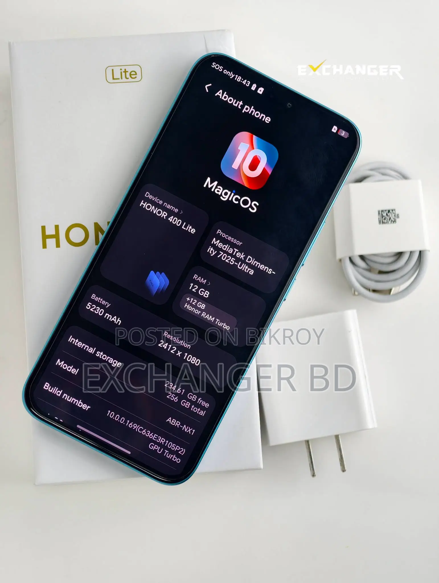 Honor 400 Lite 256 GB Blue