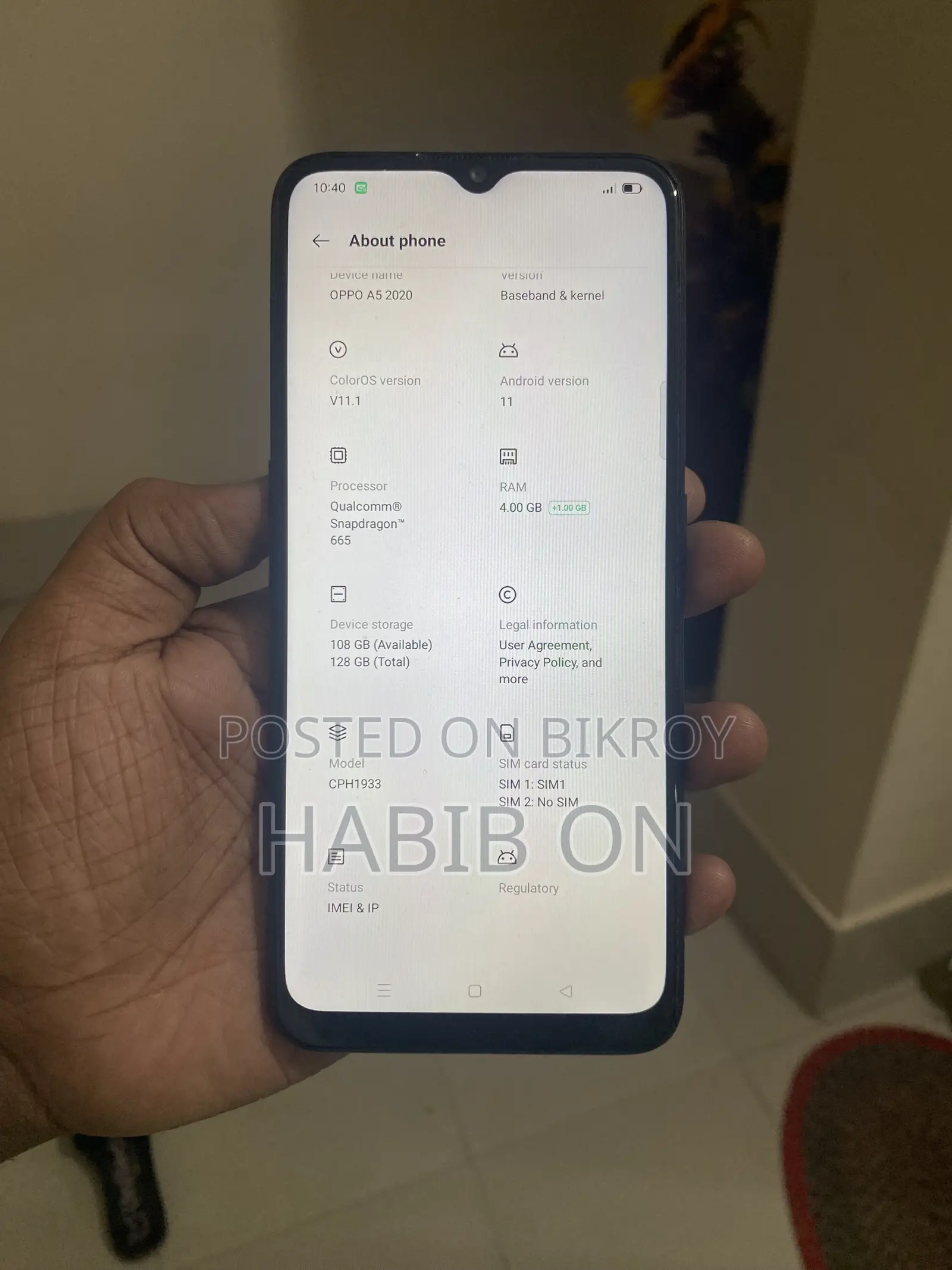Oppo A5 4G 128 GB Black