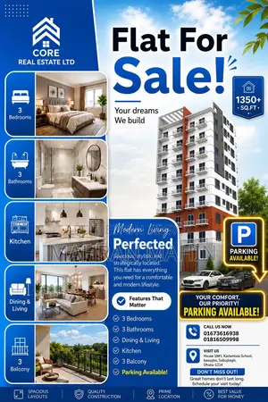 3 Bedroom Apartment in Dhaka, Basabo for Sale