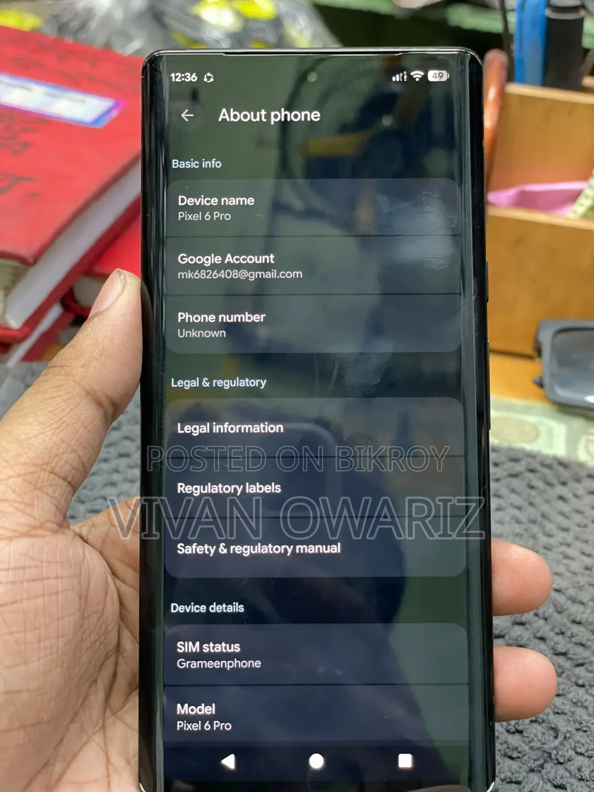 Google Pixel 6 Pro 128 GB Black